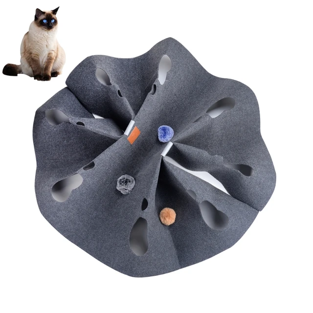 Cat Activity Play Mat Scratch-Resistant Kitten Cat Hiding House 100*100cm Cat  Play Mat With Holes Pet Supplies Accessories - AliExpress