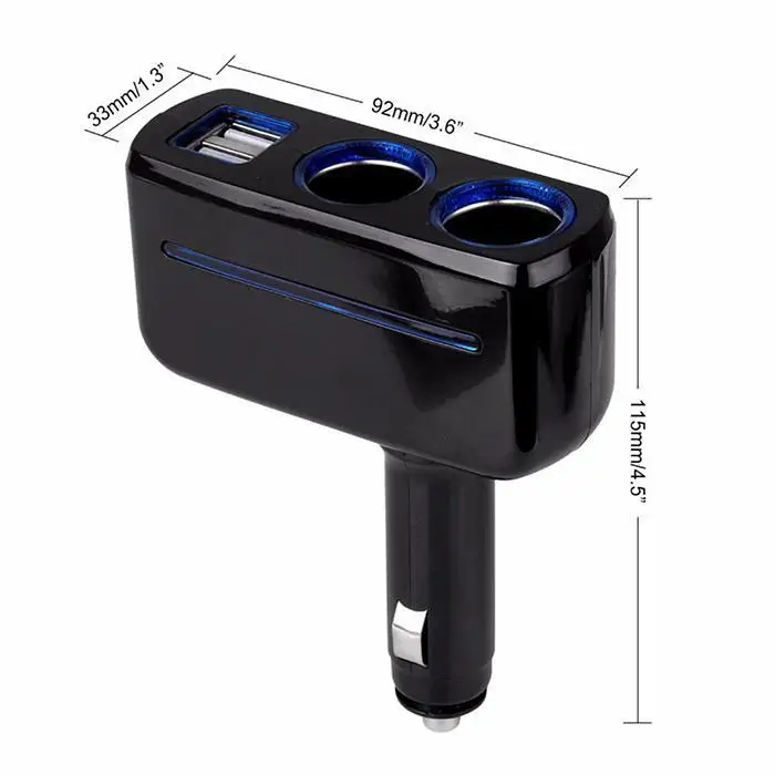 Практичный двойной usb порт автомобильного прикуривателя 90 Разъем DC12V/24 V для общего 80W Автомобильное зарядное устройство 3.1A