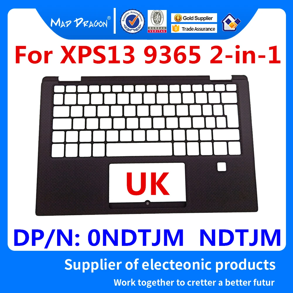 Новый оригинальный чехол для ноутбука DELL XPS13 9365 (9365) 2 в 1 с отверстием отпечатков
