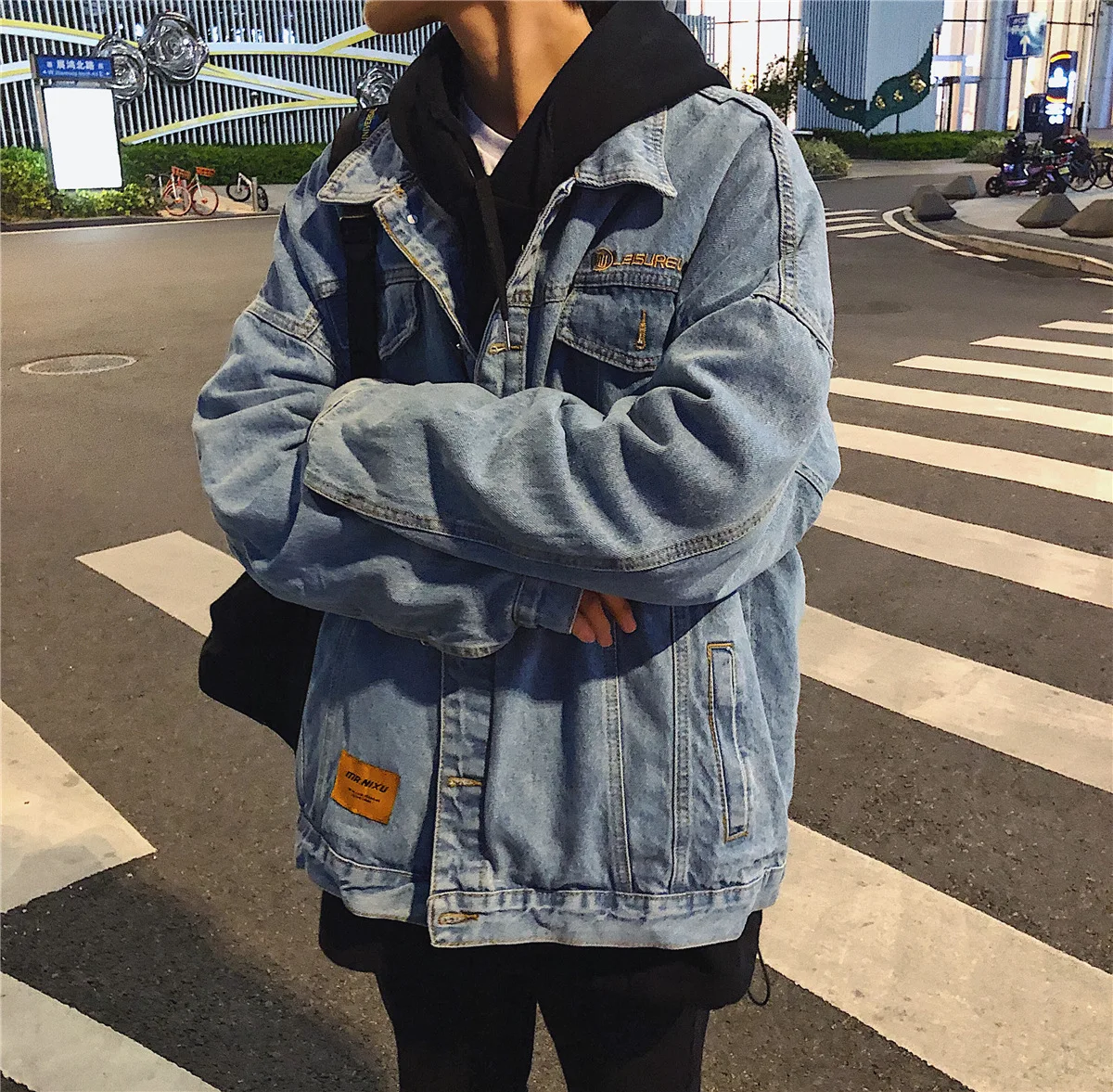 

2019 Hong Kong Style Denim Jacket Men's Spring And Autumn Turn-down Collar Coat 2019 New Style Korean-style Loose-Fit Trend Cowb