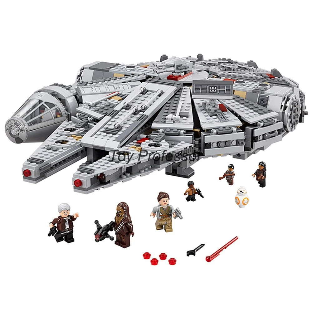 Baratos 1381 piezas Compatible legoinglys Star Wars Millennium 05007 Falcon nave espacial bloques de construcción juguetes de regalo de cumpleaños