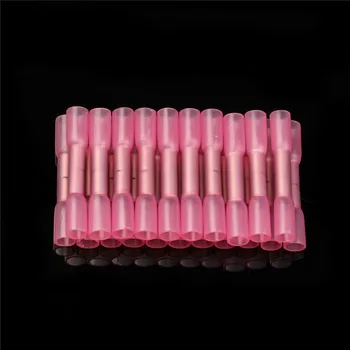 

10/20/50/100pcs 22-18 AWG Red Waterproof Heat Shrinkable Butt Electrical Connector Wire Splice Cable Heat Shrink Crimp Terminals