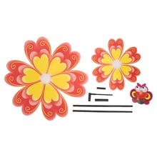 Двухслойная Цветочная ветряная мельница ветряная вертушка детские игрушки дворовый садовый декор 72XF