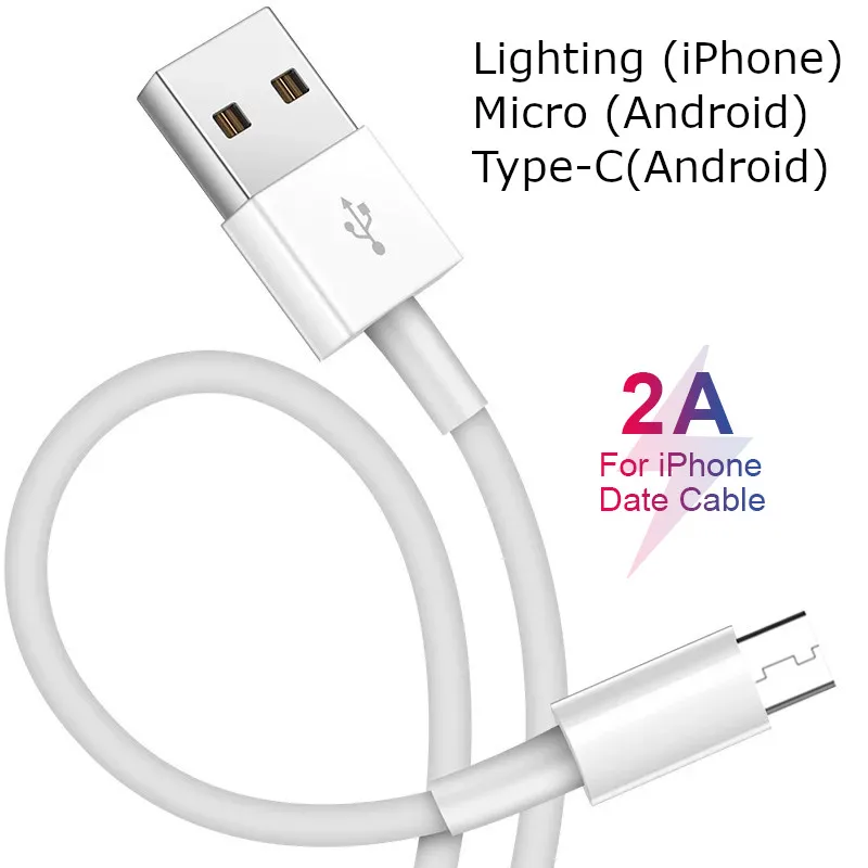 1/2/0,3 м USB кабель для быстрой зарядки для iPhone Тип C Micro данных USB Зарядное устройство Кабельный Шнур для huawei для Xiaomi кабели для мобильных телефонов