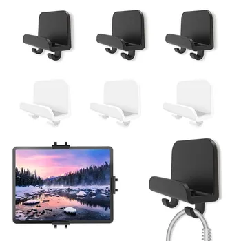 

3x Universal Cellphone Tablet Holder Wall Mount stand for iPad iPhone support Storage cables and home Hook hanger