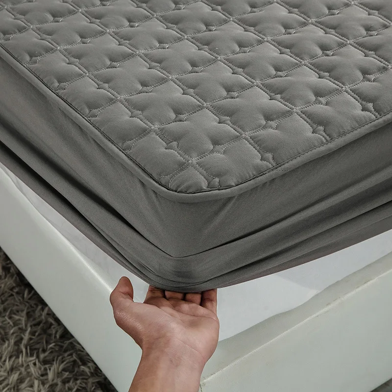 Funda de colchón acolchada gruesa de algodón para 100%, Protector antibacteriano de tamaño personalizado para cama, no incluye funda de almohada