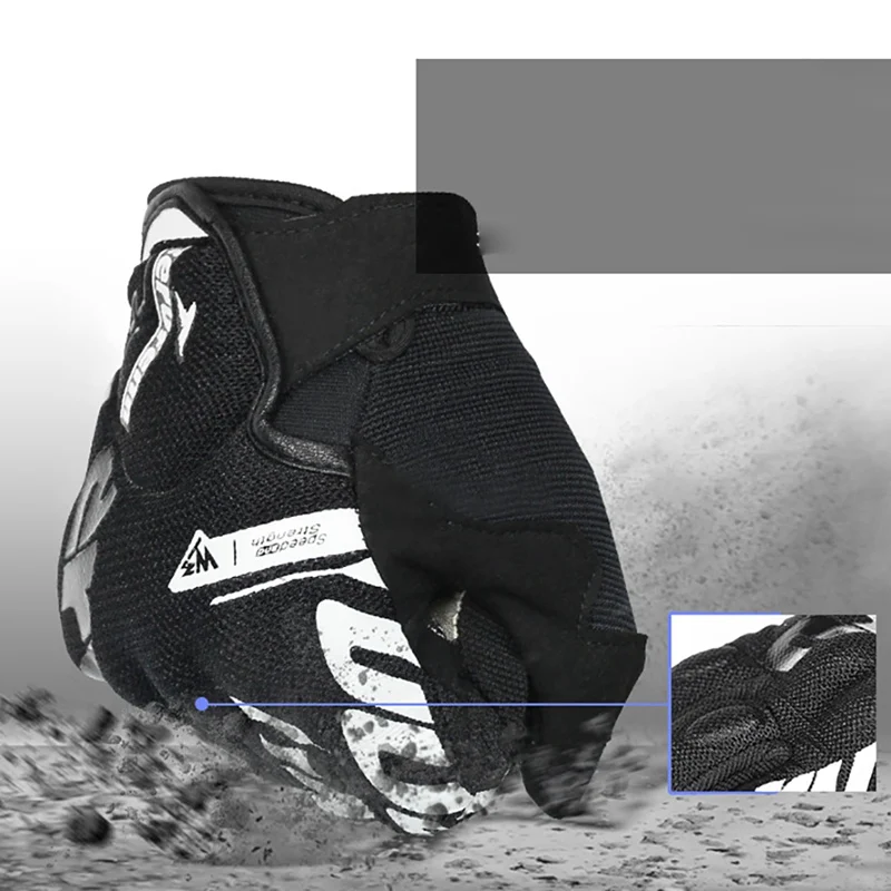 

Summer Thin Breathable Cycling Gloves Touch Screen Full Finger Gloves Motorcycle Riding Sports Protective Gloves MTB Bike Gloves
