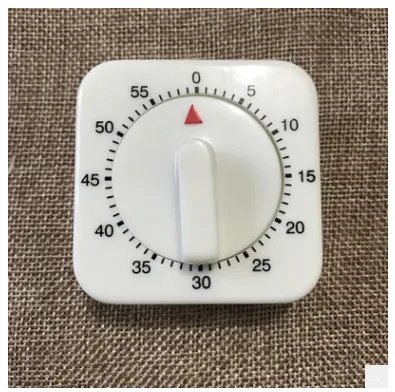 Портативный кухонный таймер на 60 минут с напоминанием белый квадратный