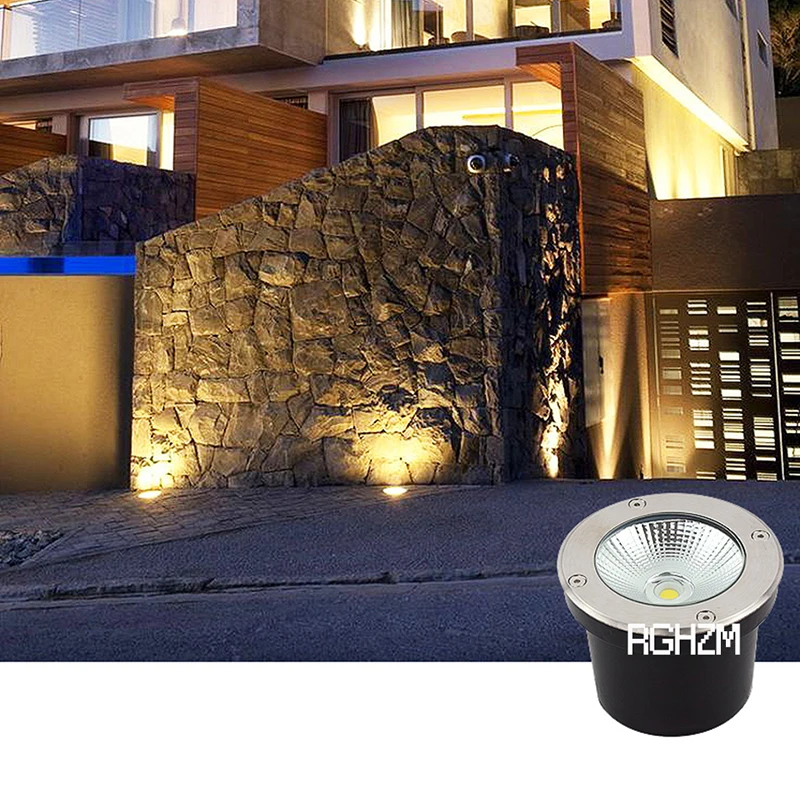 8 pcs Waterproof LED Underground Light 3W 5W 7W 10W 12W Outdoor Ground Garden Path Floor Buried Yard Spot Landscape 110V220V 12V