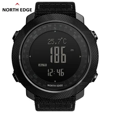 North Edge мужские спортивные часы водонепроницаемые 50 м светодиодный цифровые часы мужские военные компас высота барометр