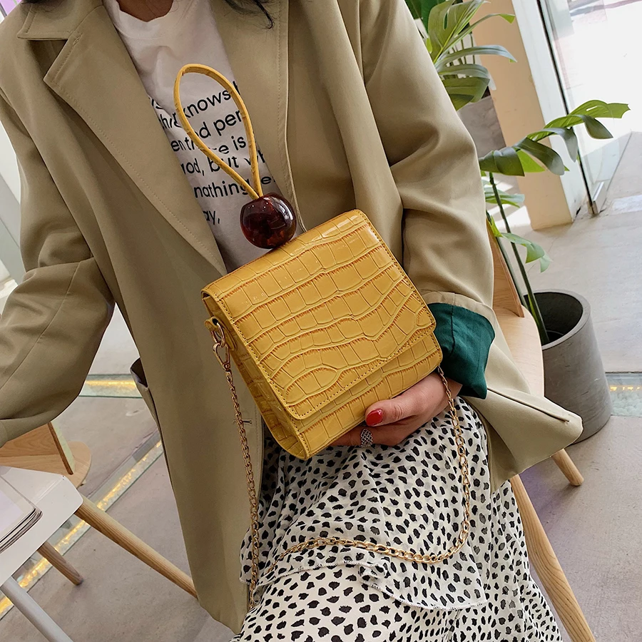 

High Quality Crocodile Texture Women Handbags Luxury Handbags Designer Bead Small Handbag Shoulder Crossbody Bags Women Bags