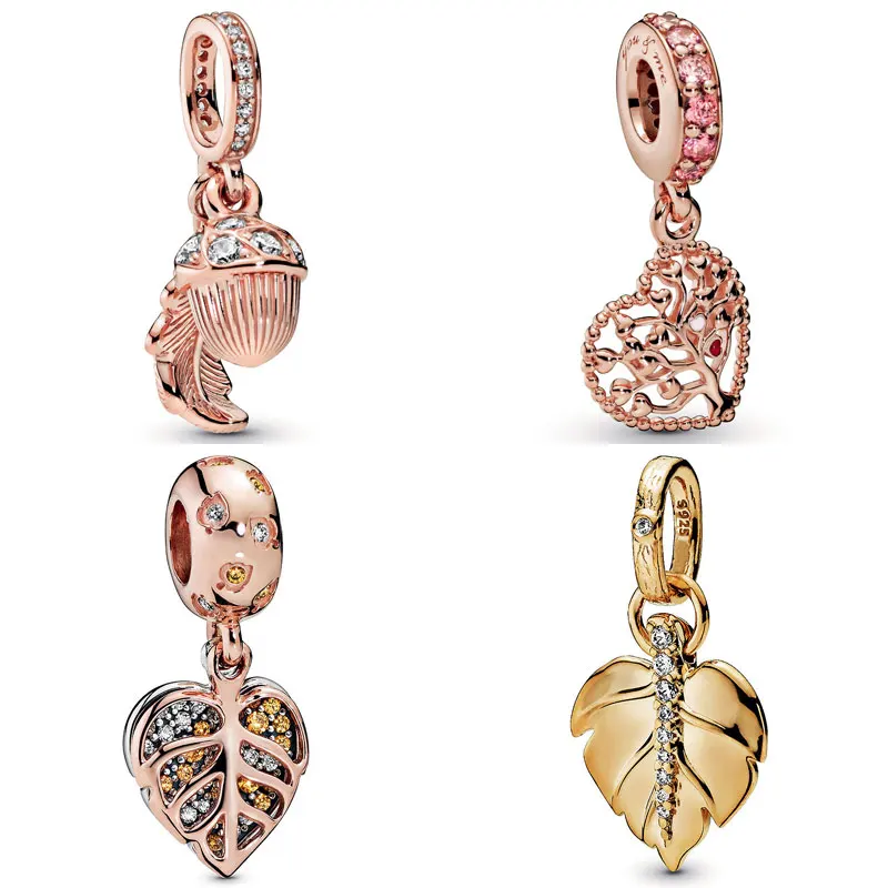 Qandocci Rose Sparkling Leaves Acorn 