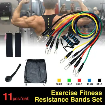 

11pcs/set fitness Resistance Bands rubber elastic string chest developer gym Tubes set Resistance Band Crossfit fitness gum