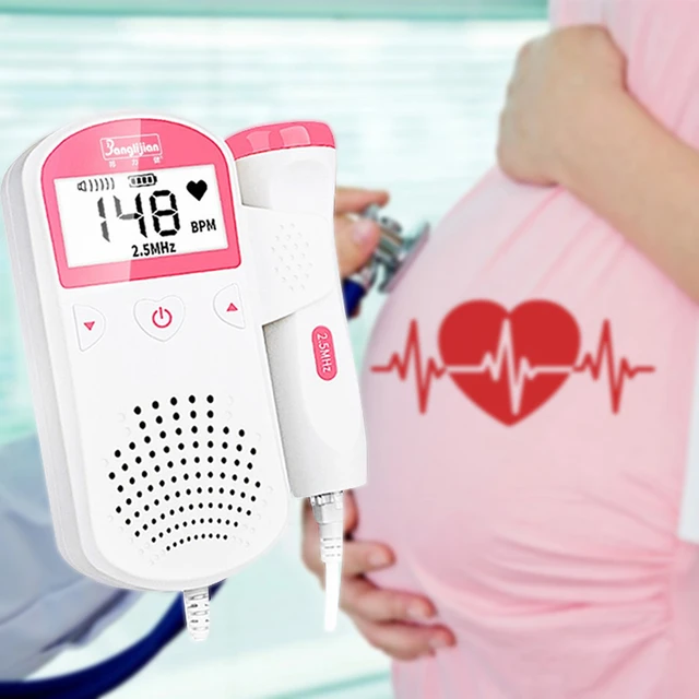 Doppler Fetal Baby Heart Rate Monitor Portable LCD Display Fetal