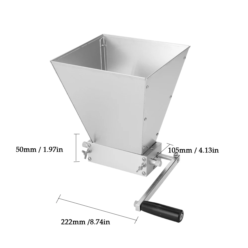 latest stainless steel 2-roll barley malt mill grain grinder self-brewed home brew beer equipment