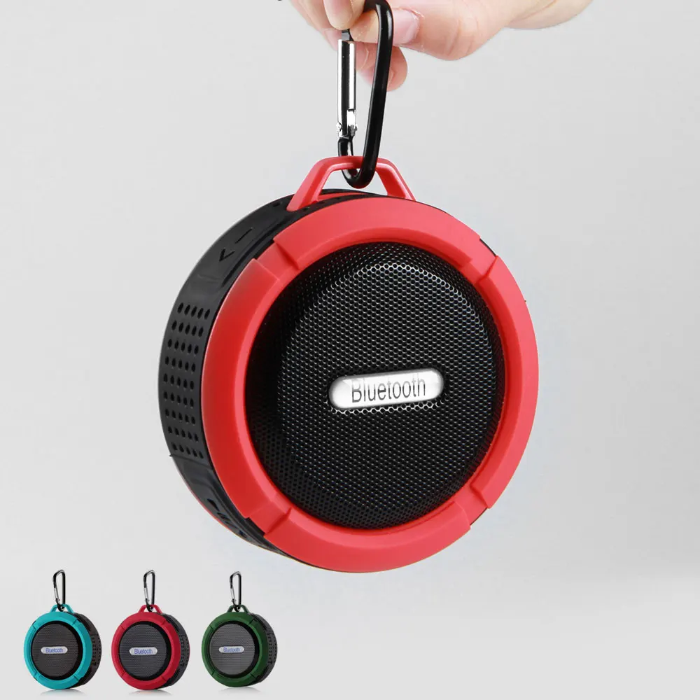 Водонепроницаемая беспроводная bluetooth колонка для улицы с микрофоном присоской и