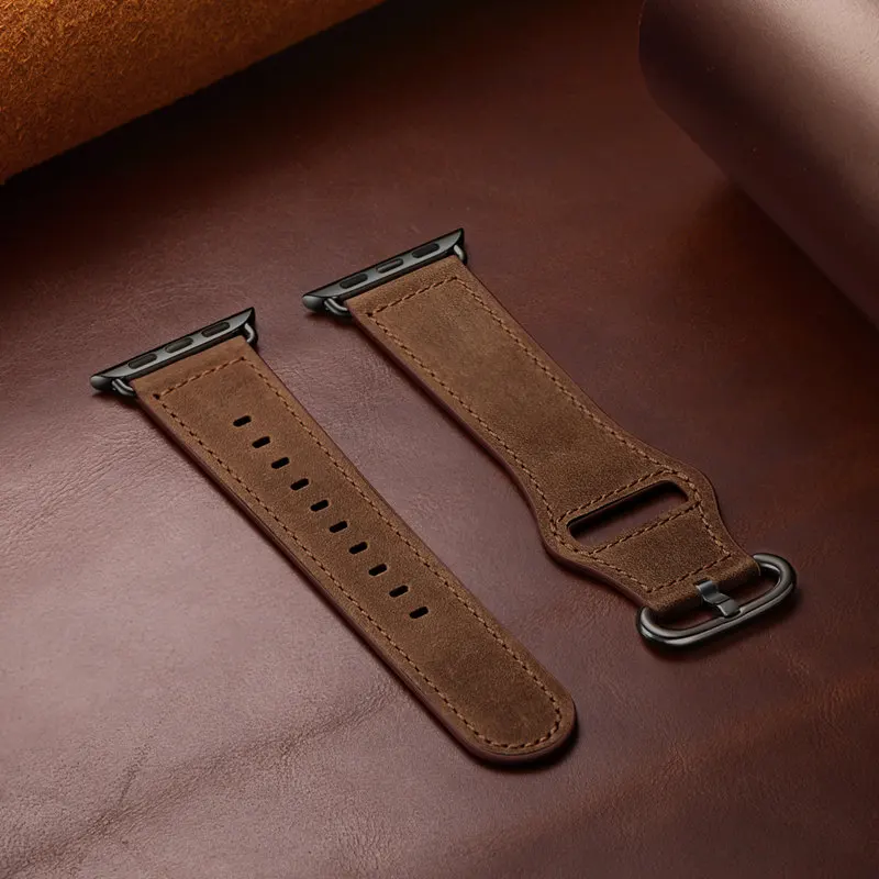 C Ремешок для Apple Watch 40 мм 44 мм 42 мм 38 мм сменный ремешок из натуральной кожи для Apple Watch iWatch Series 5 4 3 2 1 - Цвет ремешка: C