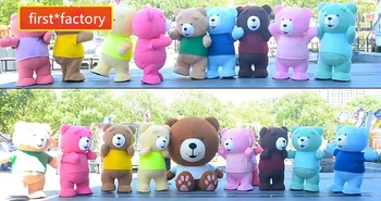 

2019 2m Teddy Bear Inflatable Mascot Costume Suits Cosplay Party Game Dress Outfits Advertising Carnival Halloween Xmas