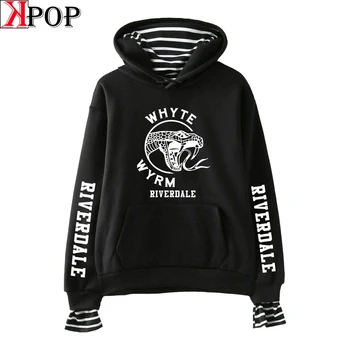

Riverdale Women Hoodies Sweatshirts Fake Two Pieces Casual Harajuku New Pullovers Style Female Autumn Winter Hoodies