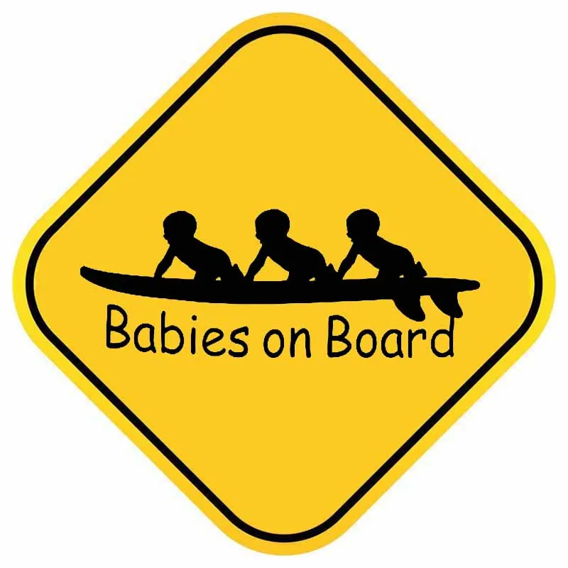 

Hot Sell Triplets Babies on Board Warning Car Stickers Decals Styling Lovely Window Other Vehicle Car Accessories KK14*14cm