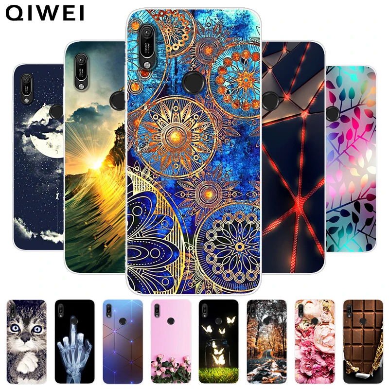 

For Huawei Y6 2019 Case Fashion Painted Silicone Soft TPU Cover Coque For Huawei Y6 Pro 2019 Y 6 Prime 2019 Phone Back Cases
