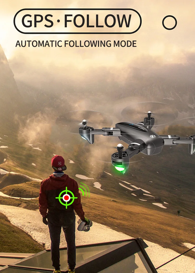 Altura para Manter Drone hd 1080 p 5g Wifi Fpv Gps ai Quadcopter Distância 500m Vôo 20 Minutos Câmera S167 rc 4 k 16 p 5g wifi fpv zangão gps ai