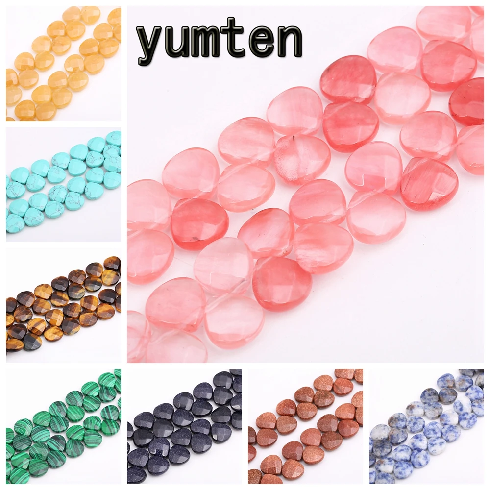 

Yumten Oval Rose Quartz Beads 13mm*13mm Crystal Bead Natural Agate Chalcedony Lapis Lazuli Rainbow Jewelry Making Hand Necklace