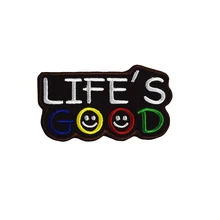 Вышитый утюг на патч жизни хороший наездник для одежды DIY Аппликация Мотоцикл Персональный дизайн куртка Бикер значок на заказ