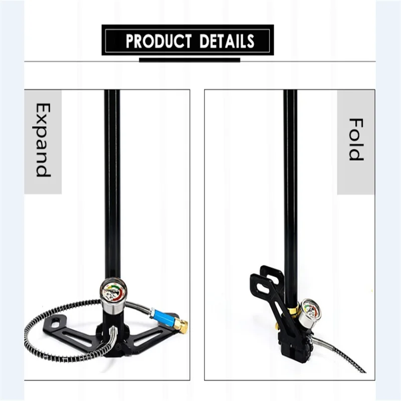 30Mpa мини-воздушный насос 3 этап Автомобильный Ручной компрессор надувной насос для охоты для пейнтбола PCP насос 300bar для пневматического пистолета