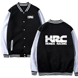 Бейсбольная куртка HRC гоночный мотоцикл автомобиль логотип печать Повседневная Хип Хоп Толстовка Harajuku мужская приталенная куртка