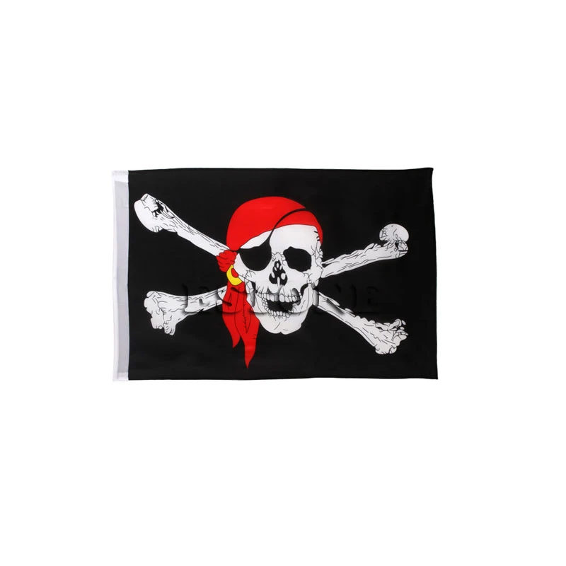 Большой Пиратский флаг Jolly Roger 1 шт. 30*45 см с люверсами без столба|Флаги баннеры и