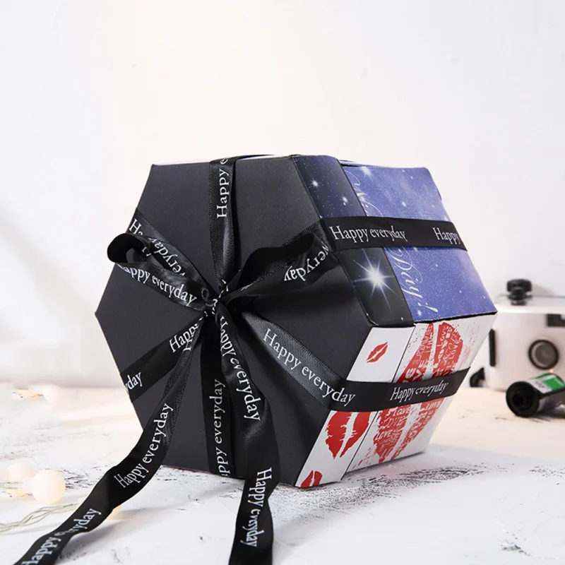 DIY День Святого Валентина девушка любовь подарок сюрприз взрыв пара прекрасная коробка любовь памяти фотоальбом юбилей скрапбук Рождественский подарок