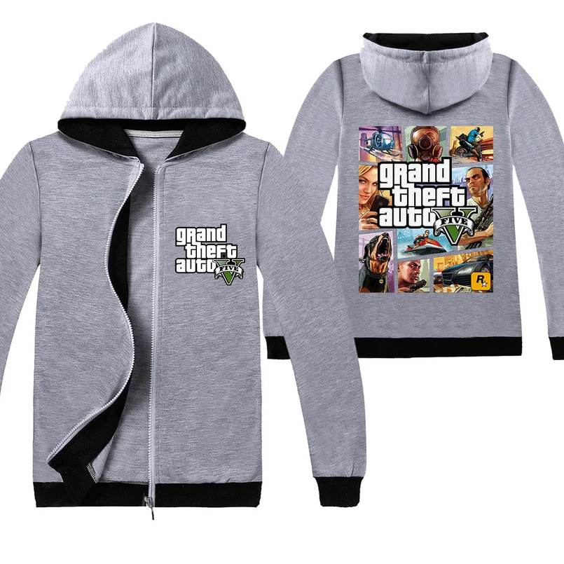 Gat 5 Kids Clothes Boys Girls Jackets Children Hooded Grand Theft Auto V Winter Infant Warm Hoodies Toddler Baby Coat for Kids