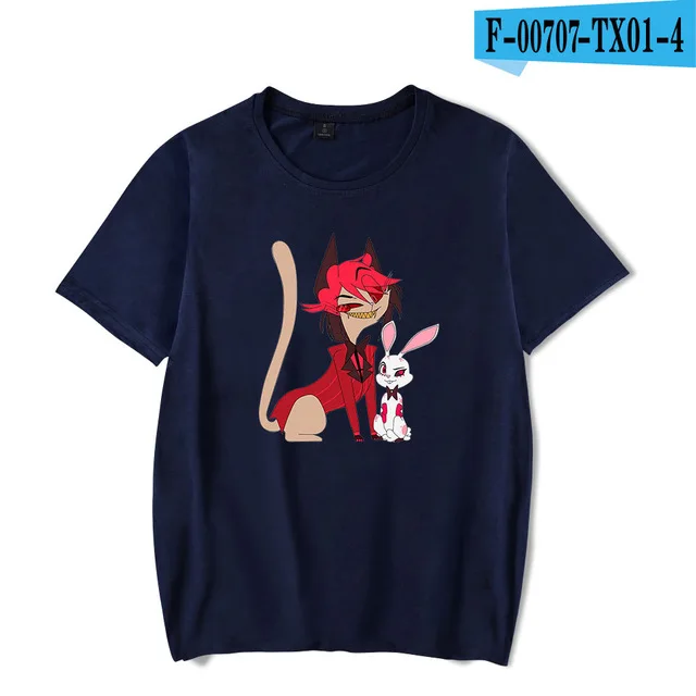 17 Hazbin отельная футболка Повседневная летняя футболка с коротким рукавом Hazbin отельная футболка размера плюс для мужчин и женщин - Цвет: 17