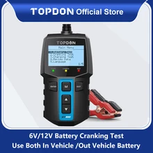 Topdon BT100 Auto Batterij Tester Charger Analyzer 12V 2000CCA Spanning Batterij Test Auto Batterij Tester Opladen Cricut Belasting Gereedschap