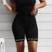 women cotton Shorts High Waist sexy biker casual sexy cotton black Athleisure Cycling clothes pantalones clothing  fitness 1