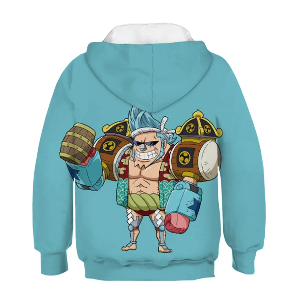 Детская Лидер продаж японское аниме One piece толстовки Луффи 3D свитшот с капюшоном с принтом осенний пуловер для детей Топы От 4 до 13 лет