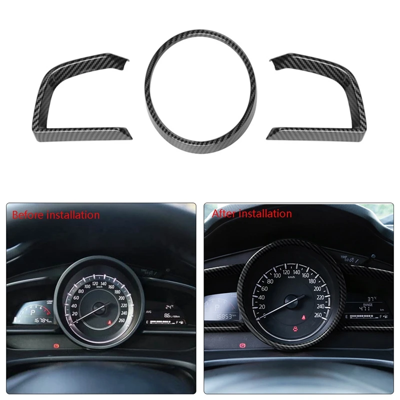 Dashboard Interior Instrument Frame Cover Trim Carbon Fiber For Mazda 3 Axela 2014-dashboard cover interior mouldings car moulding decoration interior moulding trim strip