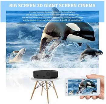

1080p Mobile Phone Wifi Wireless Same Screen Projector Solid Color Convenience Simple Easy To Carry Projector