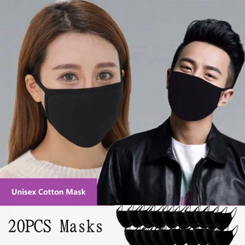 

20PCS Unisex Modal Cotton Cloth 3-Layers Face Mouth Masks Anti-Dust Breathe Freely Reusable Washable Adult Size