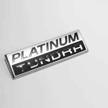 

For Toyota PLATINUM TUNDRA Fender Door Rear Trunk Sticker Emblem Badge Letter For Toyota Corolla Auris Yaris Tundra ABS Plating