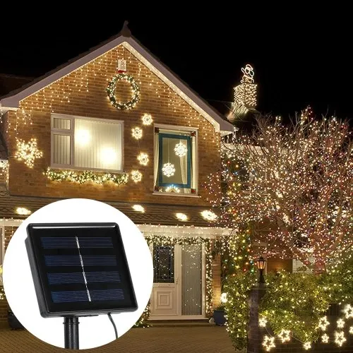 200LED Solarpower ФЕЙЕРВЕРК ОГНИ Рождество Домашний Декор светильники для сада-фея наружные гирлянды солнечные