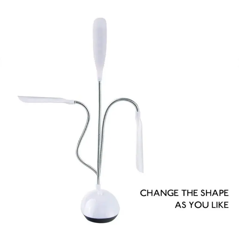 Battery Powered Mini LED Desk Lamp 360 Degree Rotation Reading Table Night Light Y98E 3