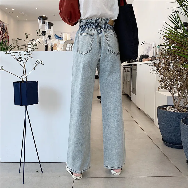 Moda feminina/джинсы с высокой талией, обтягивающие джинсы на молнии в винтажном стиле, прямые, свободная полная длина, pantalones mujer, новинка