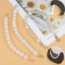

Pearl Strap For Bags Handbag Accessories Belt DIY Purse Replacement Cute Bead Chain Tote Women Parts Gold Clasp Bead Chain