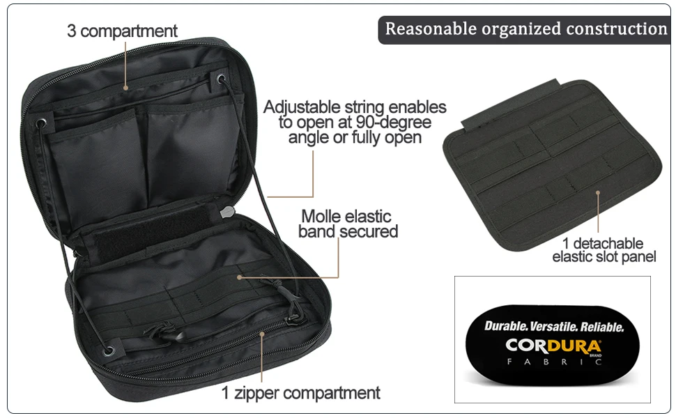 Hunting Nylon Molle EDC Pouch Outdoor Multi-Purpose Tactical Tools Kit Military Solid Waist Zipper Bags Hunting Nylon Molle EDC Pouch Outdoor Multi-Purpose Tactical Tools Kit Military Solid Waist Zipper Bags