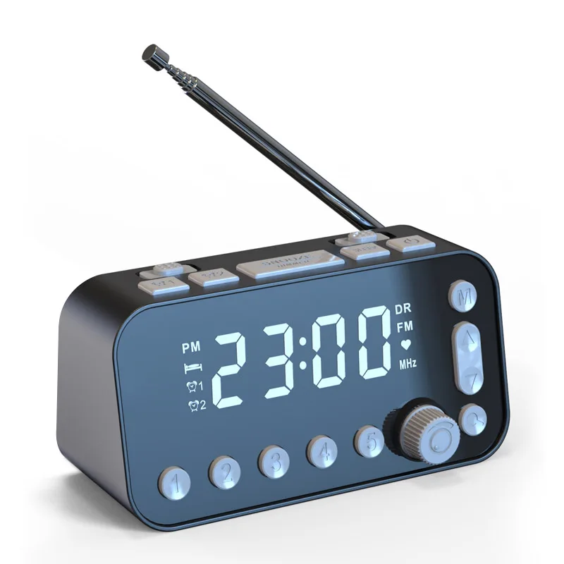 Dab/fm Digital Alarm Clock Led Desktop Clock Radio Dual Usb Charging