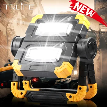 

150W NEW Work Lamp USB Rechargeable Outdoor Portable Searchlight Camping Light Double Head COB Anti-fall Flood Campe Spotlight
