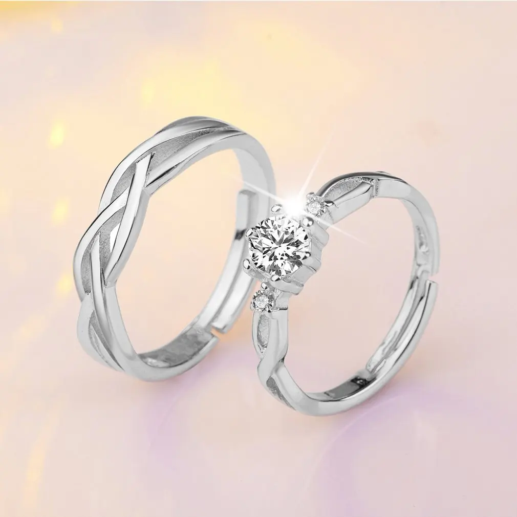 GENBOLI пара колец 30% пробы Серебряная Подвеска для женщин Bijoux обручальные свадебные украшения anel masculino кольцо подарок для влюбленных