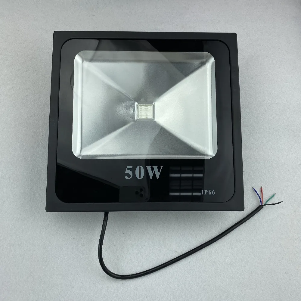 50W RGB dumb LED COB flood light;DC24V input;with 4 wire PWM driver inside;normal rgb light